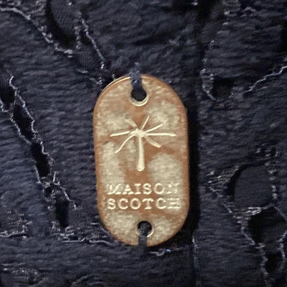 Maison Scotch Jolie Vagabond Navy Lace Crochet Romper Size S - Picture 3 of 9